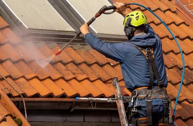 Démoussage et hydrofuge de toiture à Garrebourg